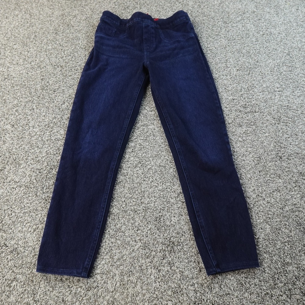 Spanx Jeans Womens S Blue Denim Jeanish Legging Pants Pull On Mid Rise Stretch